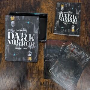Laura Sava Dark Mirror 32 Oracle Card Divination Deck with Guidebook